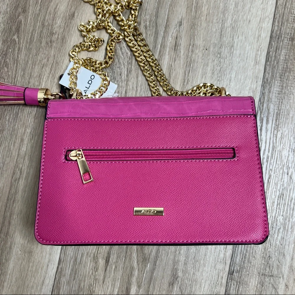 ALDO Wendamare Fuchsia Pink Chain Crossbody Shoulder Bag NWT